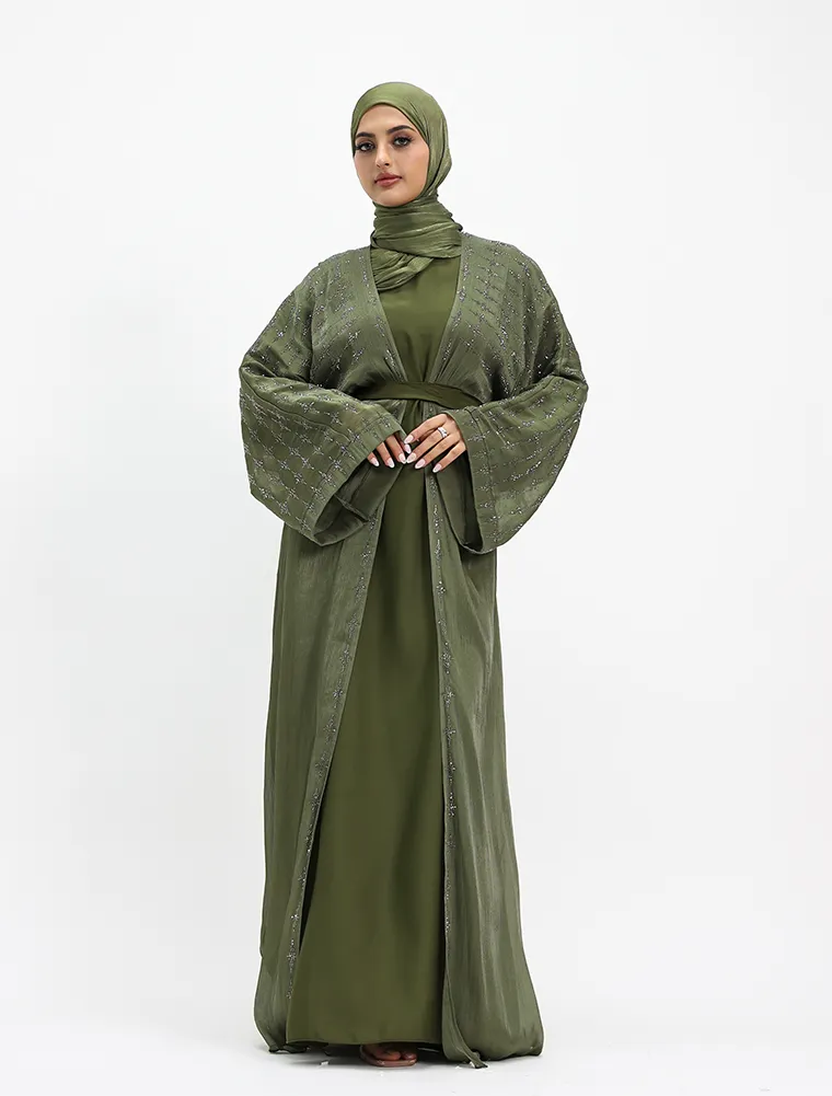 Olive Dina Organza Batwing