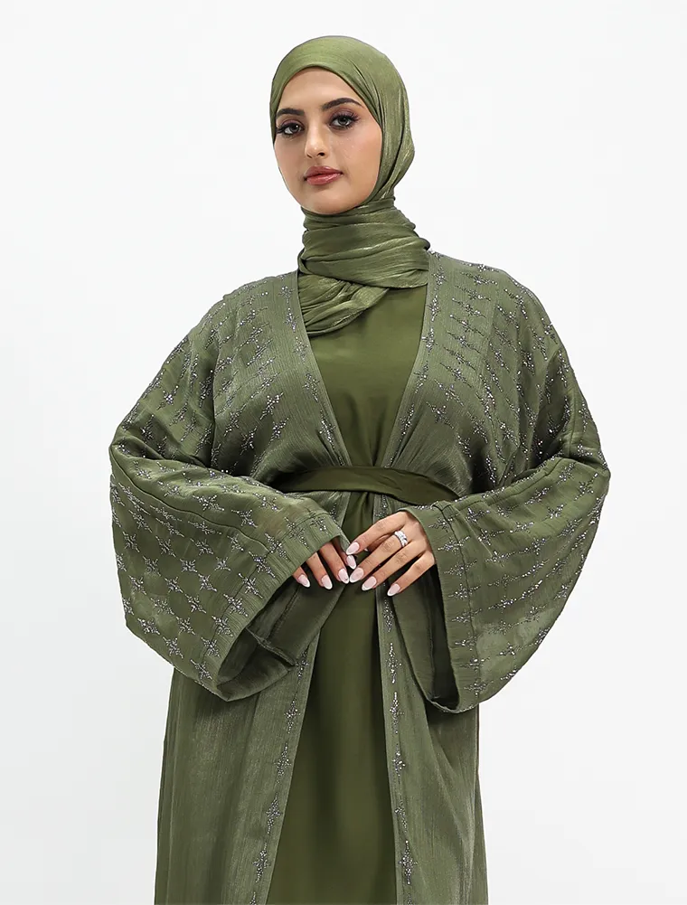 Olive Dina Organza Batwing