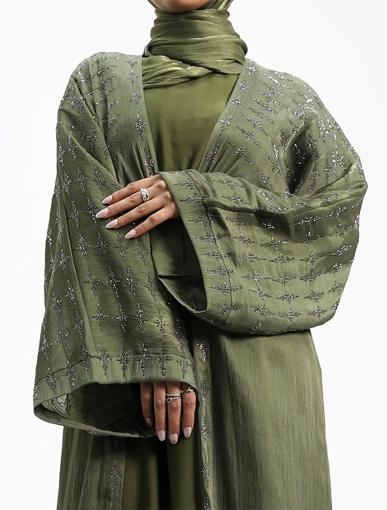 Olive Dina Organza Batwing