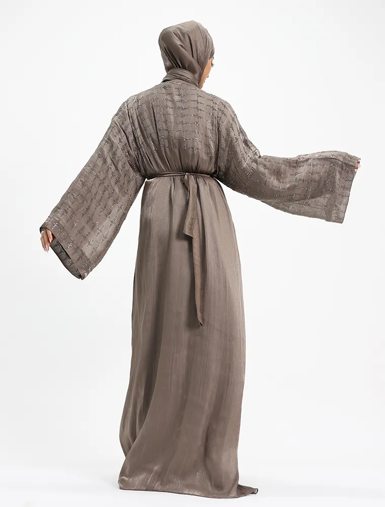 Mocha Dina Organza Batwing