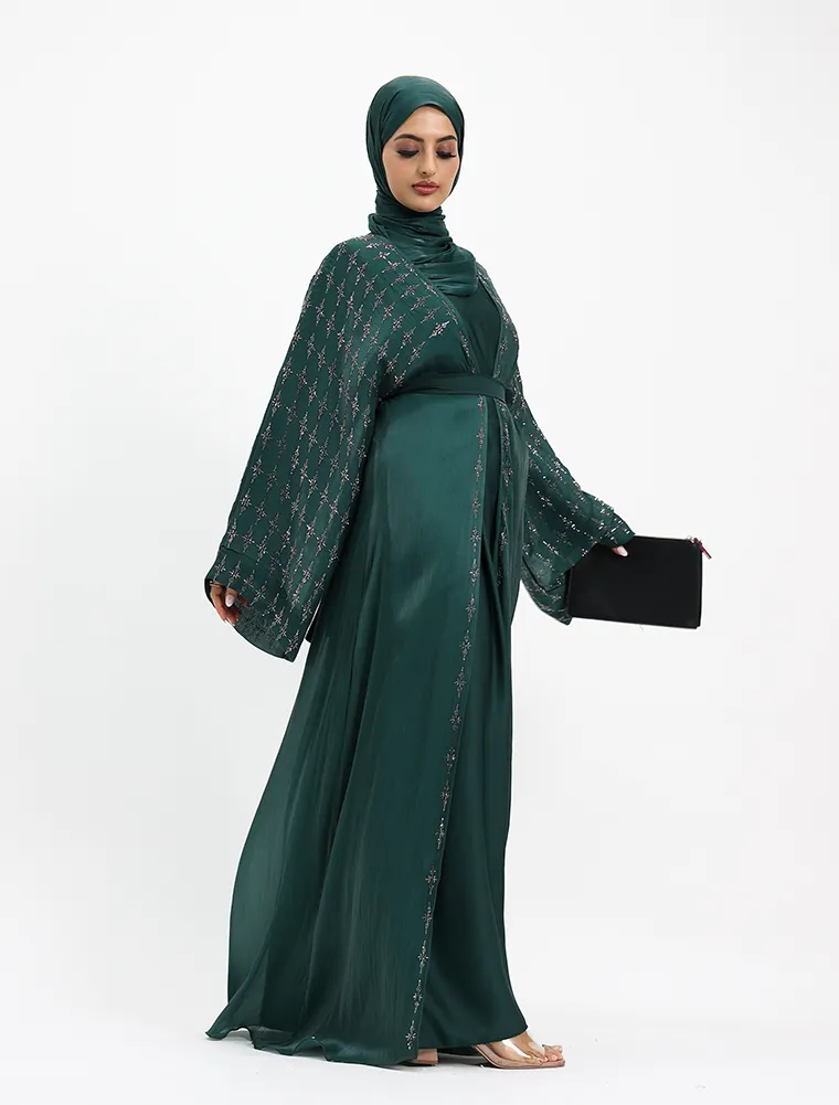 Green Dina Organza Batwing