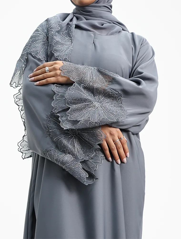Grey Heyam Abaya