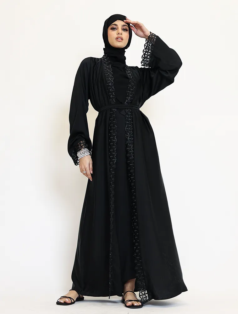 Black 2 Piece Miral Abaya