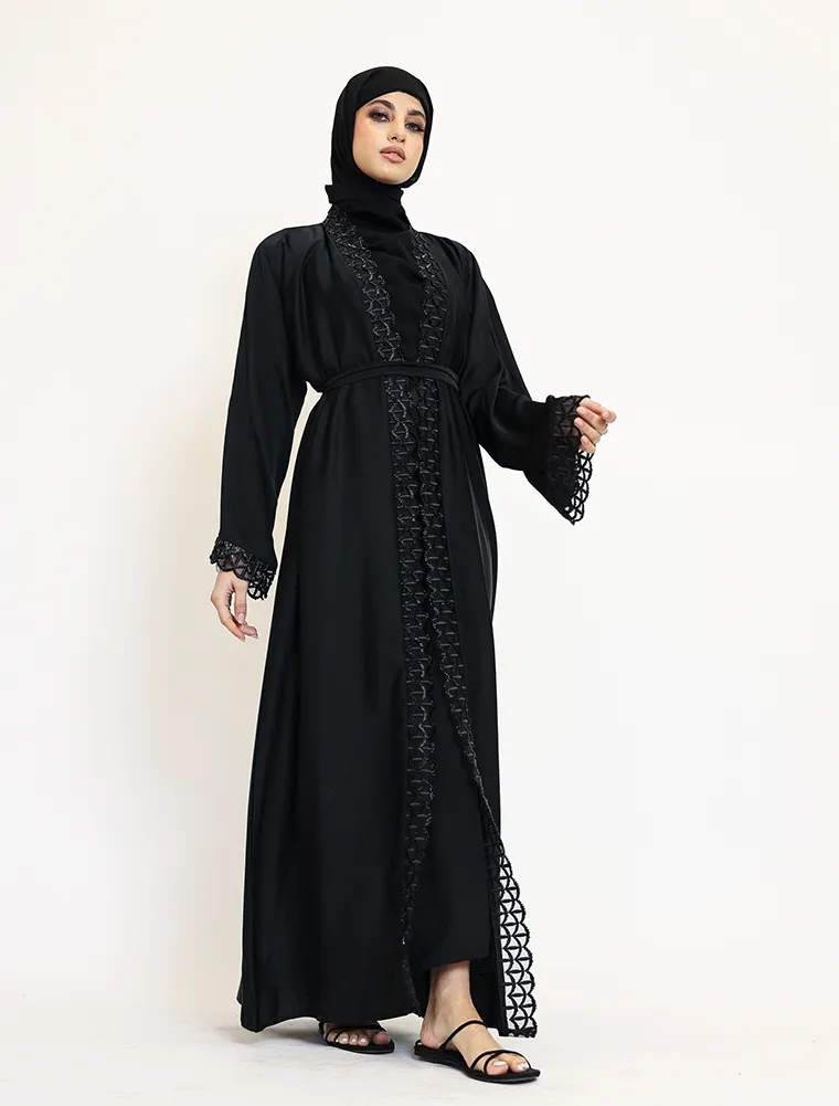 Black 2 Piece Miral Abaya