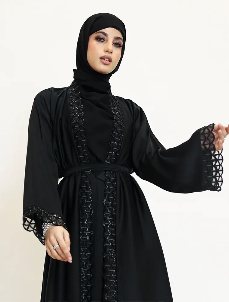 Black 2 Piece Miral Abaya