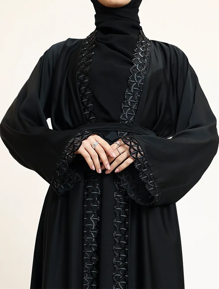 Black 2 Piece Miral Abaya