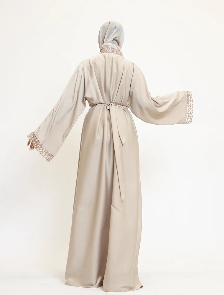 Beige 2 Piece Miral Abaya