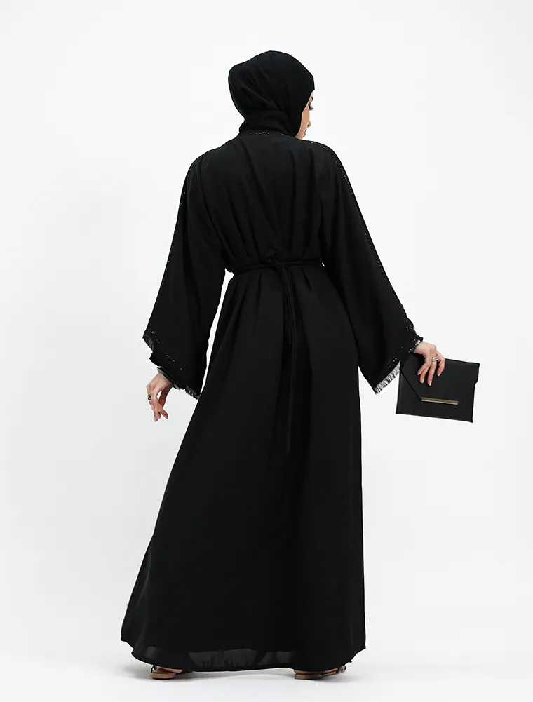 Black Mona Open Abaya