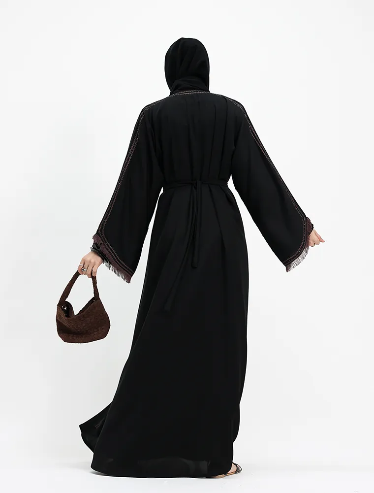 Mauve Mona Open Abaya