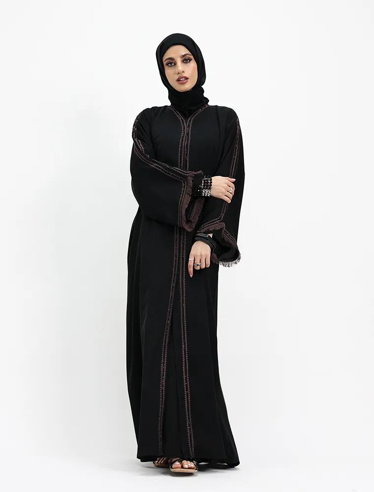Mauve Mona Open Abaya
