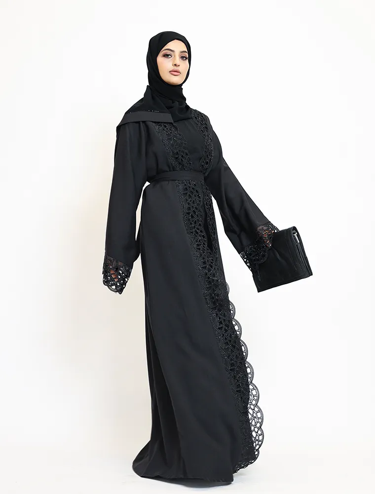 Black 2 Piece Ruba Abaya