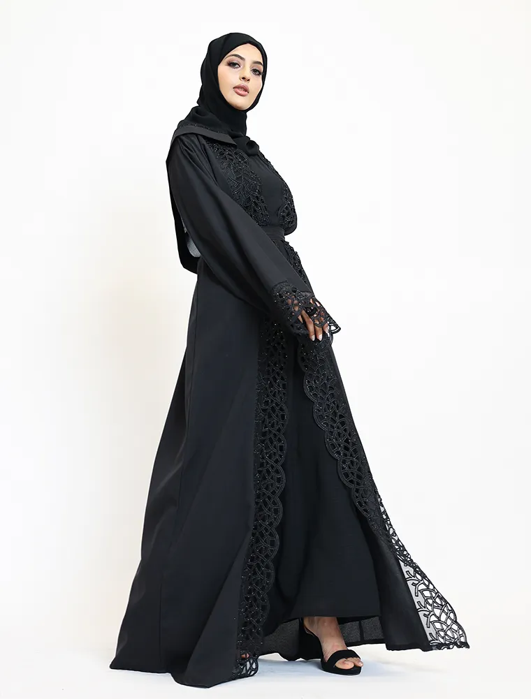 Black 2 Piece Ruba Abaya