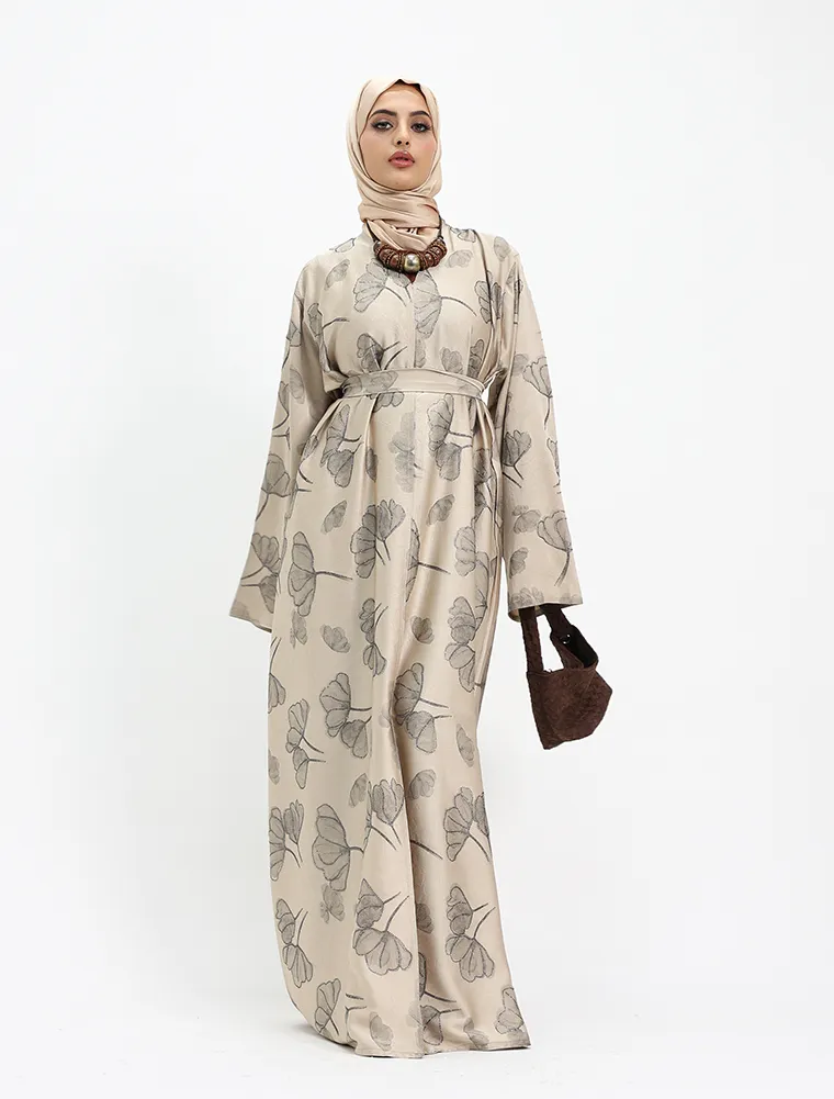 Beige Inara Abaya