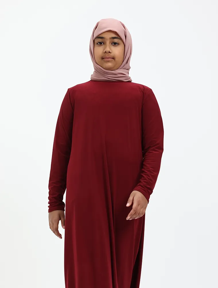 Girls Maroon Inigo Abaya