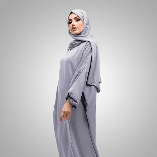 Blue Instant Hijab Abaya