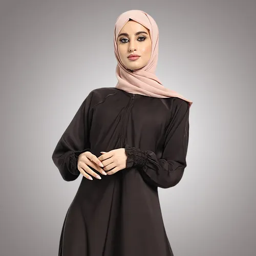 Choc Mid Zip Umbrella Abaya