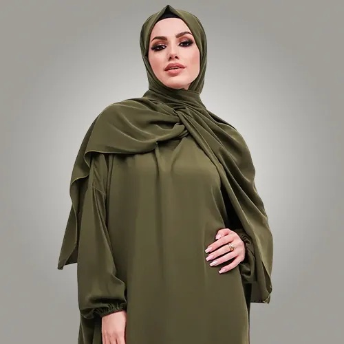 Olive Instant Hijab Abaya